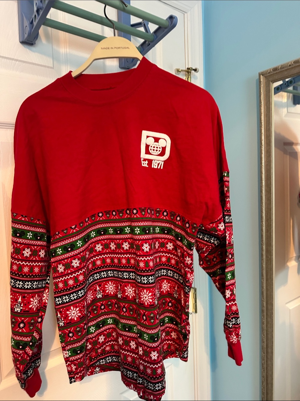 Disney Red Crewneck Tee with White Parks Logo